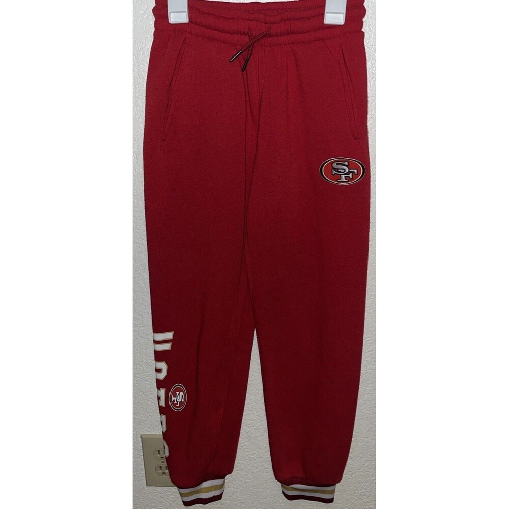 NFL Team Apparel San Francisco 49er Sweat Pants Kids Sz (10-12) Red